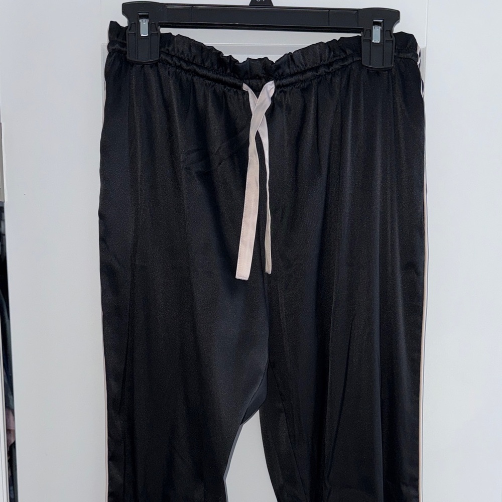 Black Satin Victoria Secret PJ Pants